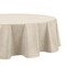 Threadmade Home Monterey Linen Texture Vinyl Indoor/Outdoor Tablecloth, Ivory - 70"W x 70"L Round